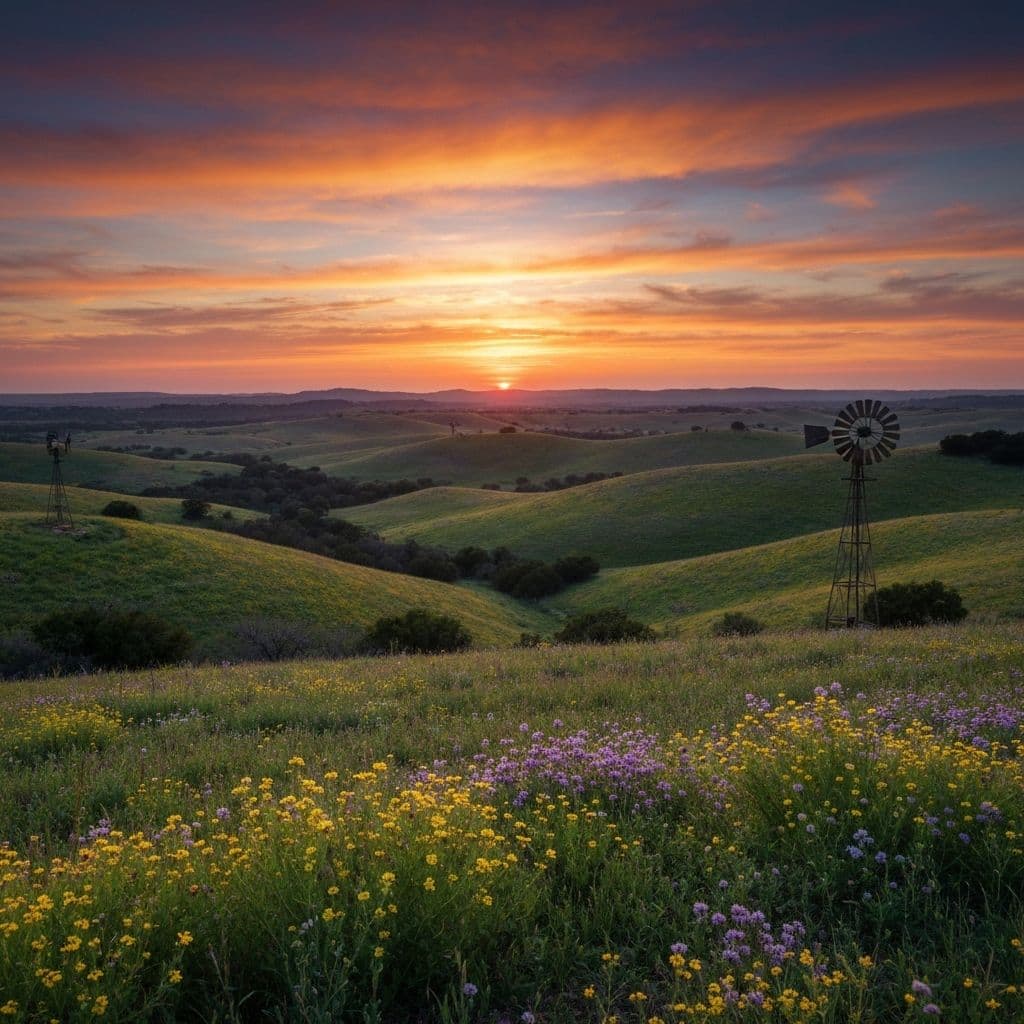 Texas Hill Country at Golden Hour