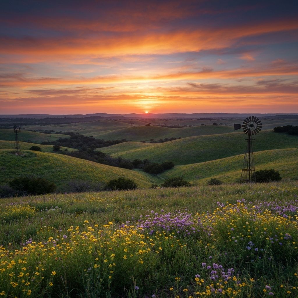 Texas Hill Country at Golden Hour